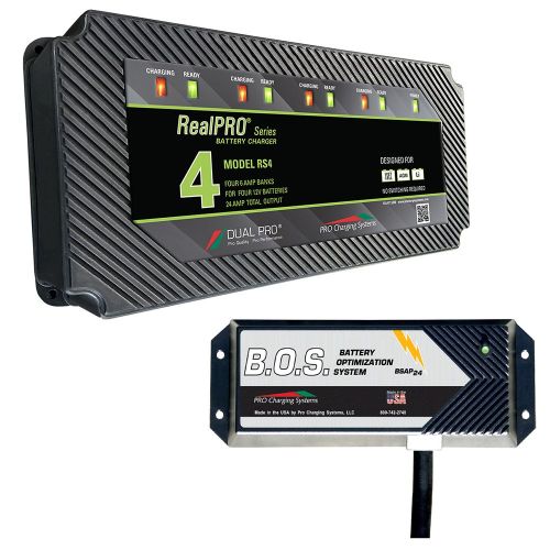 Dual Pro RS4 4 Bank Battery Charger w/3 Bank B.O.S. Dual Pro RS4 4 Bank Battery Charger w/3 Bank B.O.S.
