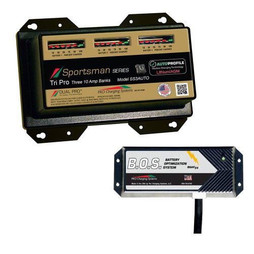 Dual Pro SS3 Auto 3 Bank Battery Charger w/2 Bank B.O.S. Dual Pro SS3 Auto 3 Bank Battery Charger w/2 Bank B.O.S.
